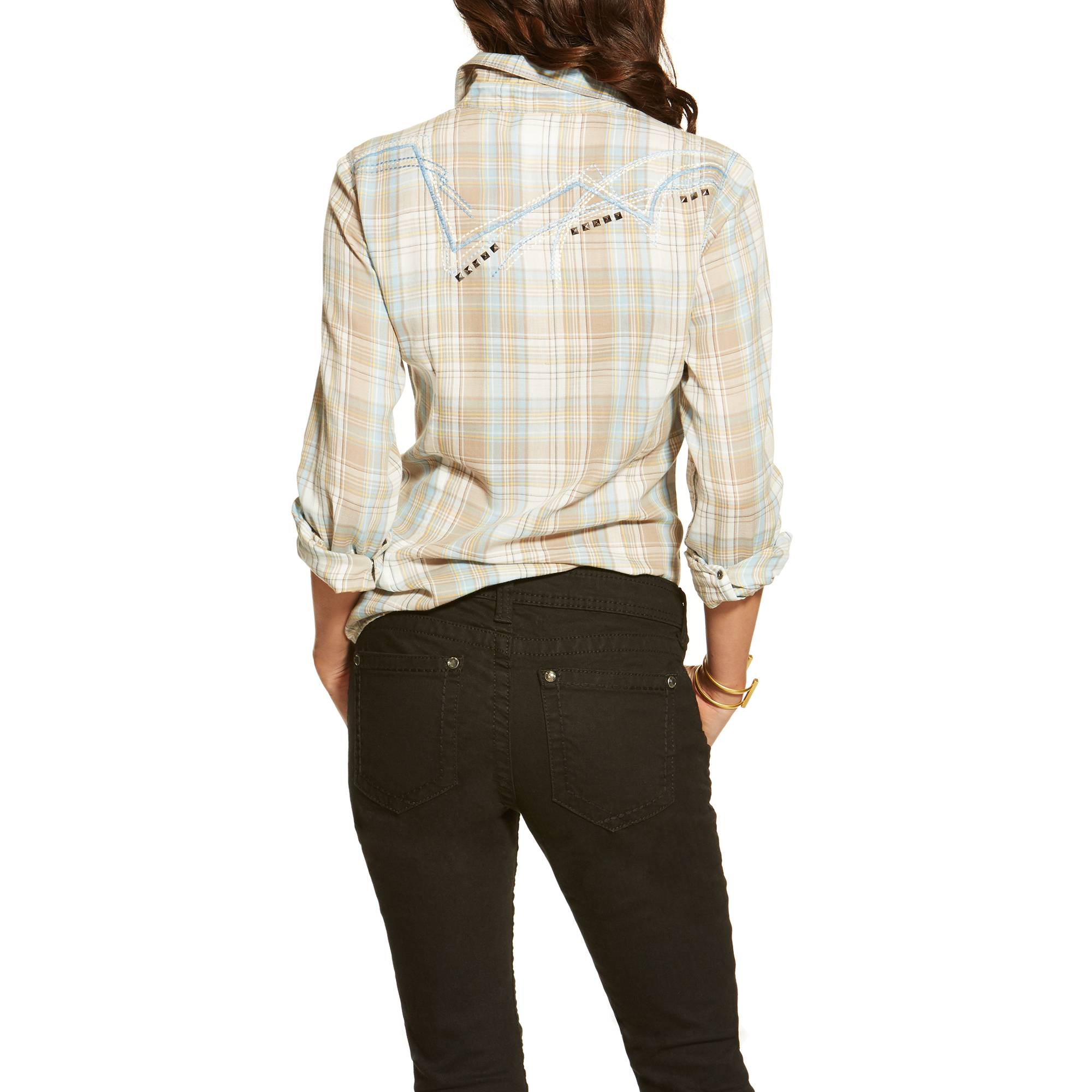 UPC 884849956311 product image for Ariat Nichols Fitted Snap Shirt - Ladies - Satellite | upcitemdb.com