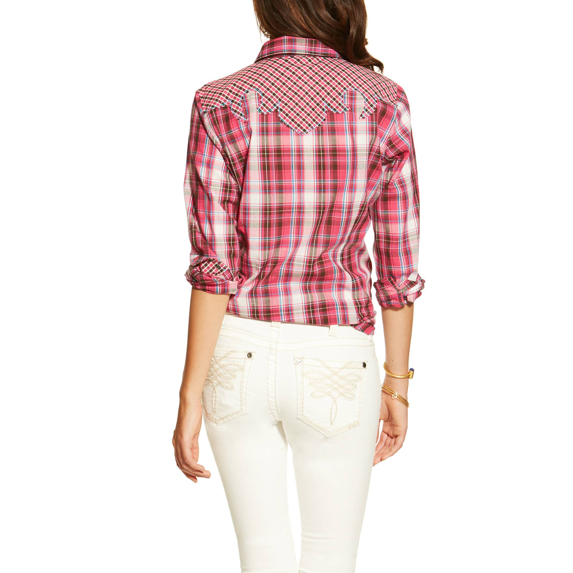 UPC 884849956335 product image for Ariat Rainey Snap Shirt - Ladies - Fuschia | upcitemdb.com