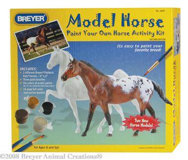 Breyer - Paint Your Own Horse Activity Kit - Quarter Horse and Saddlebred