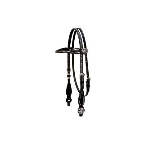 Weaver Back in Black Browband Headstall