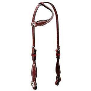 Weaver Texas Star Single Ear Headstall Chestnt