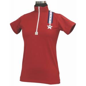 Equine Couture Stars & Stripes Short Sleeve Polo - Ladies