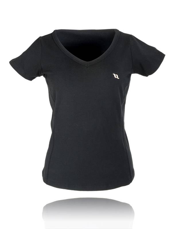 Ladies black clearance fitted shirt