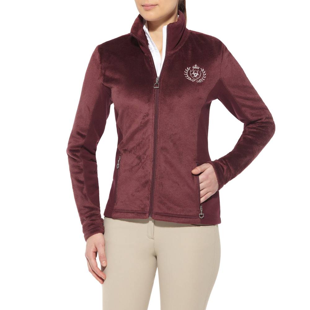 Ariat Stella Fleece Jacket Ladies, Wine EquestrianCollections