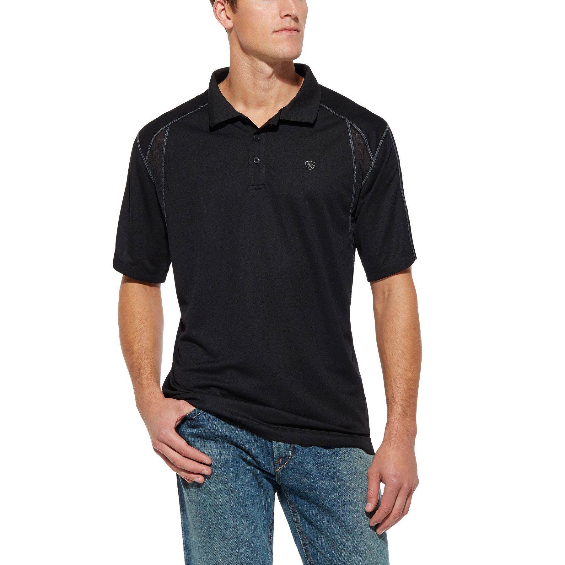 Ariat Mens AC Tek Polo - Black