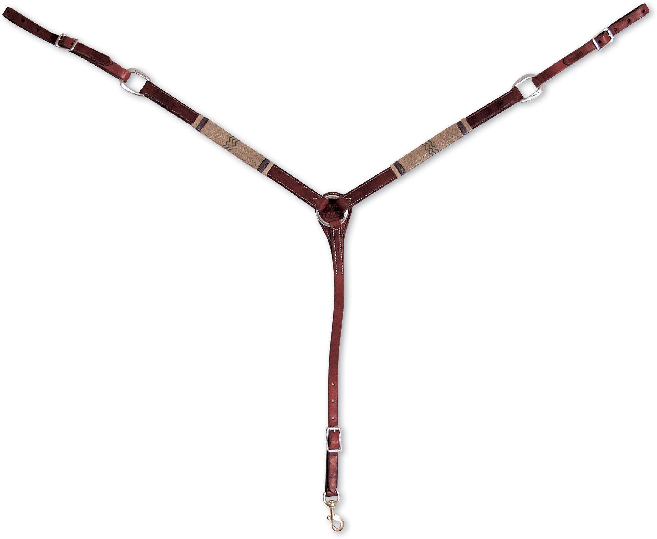 Martin Saddlery Chocolate Breastcollar with Rawhide Braiding