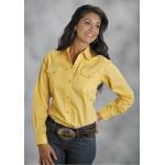 Roper Ladies Poplin Western Shirt -  Yellow
