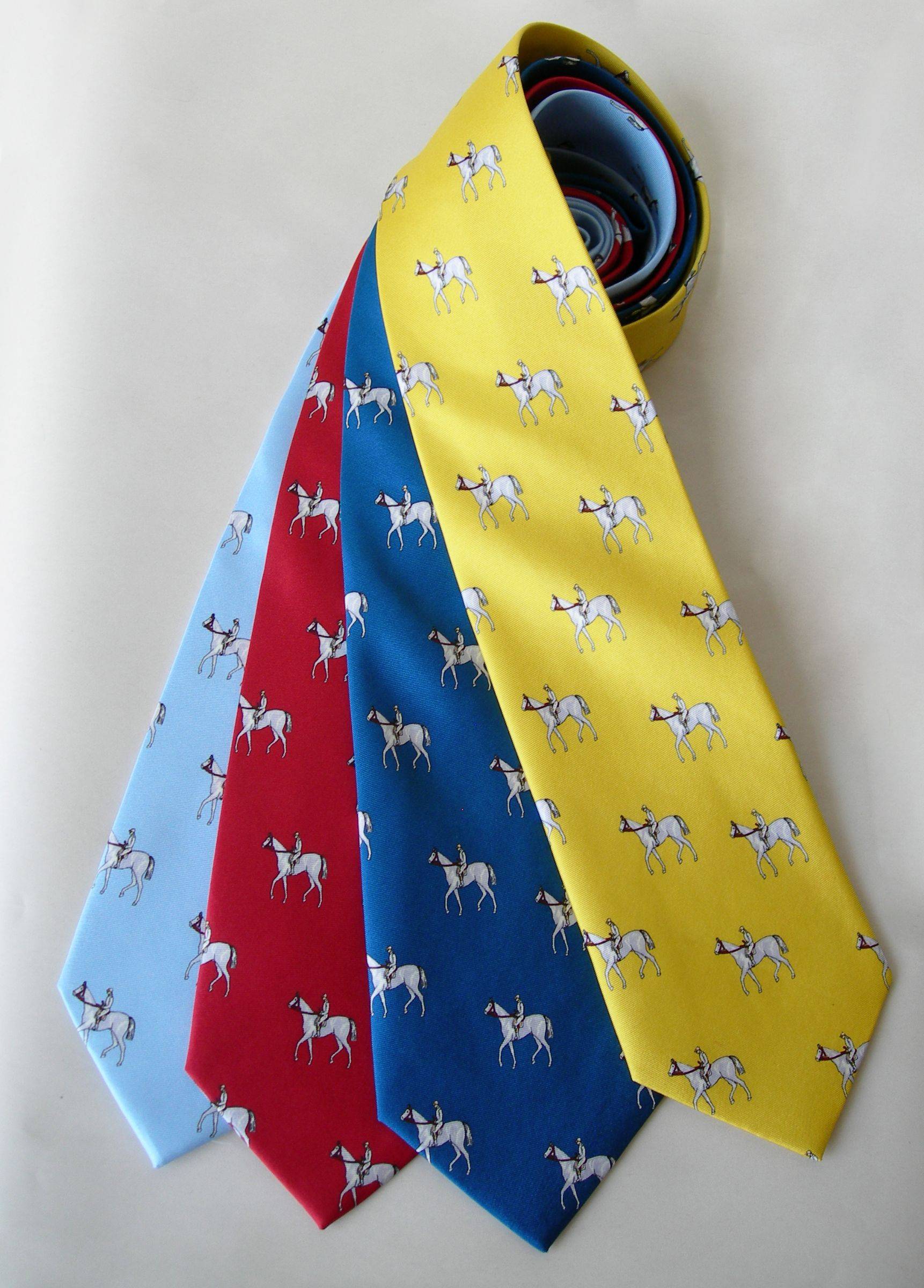 LILO Montpelier Jockey Horse Rider Derby Silk Equestrian Neck Tie