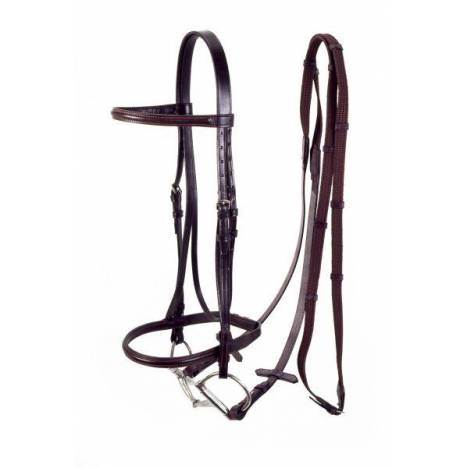 Silver Fox Raised Snaffle Bridle with Web Reins