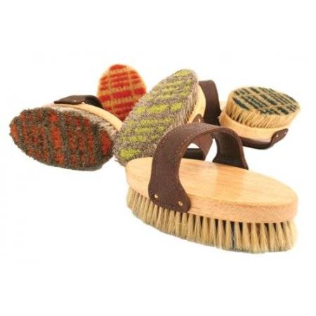 Legends Horsehair/Boar Bristle Plaid Pattern Body Brush