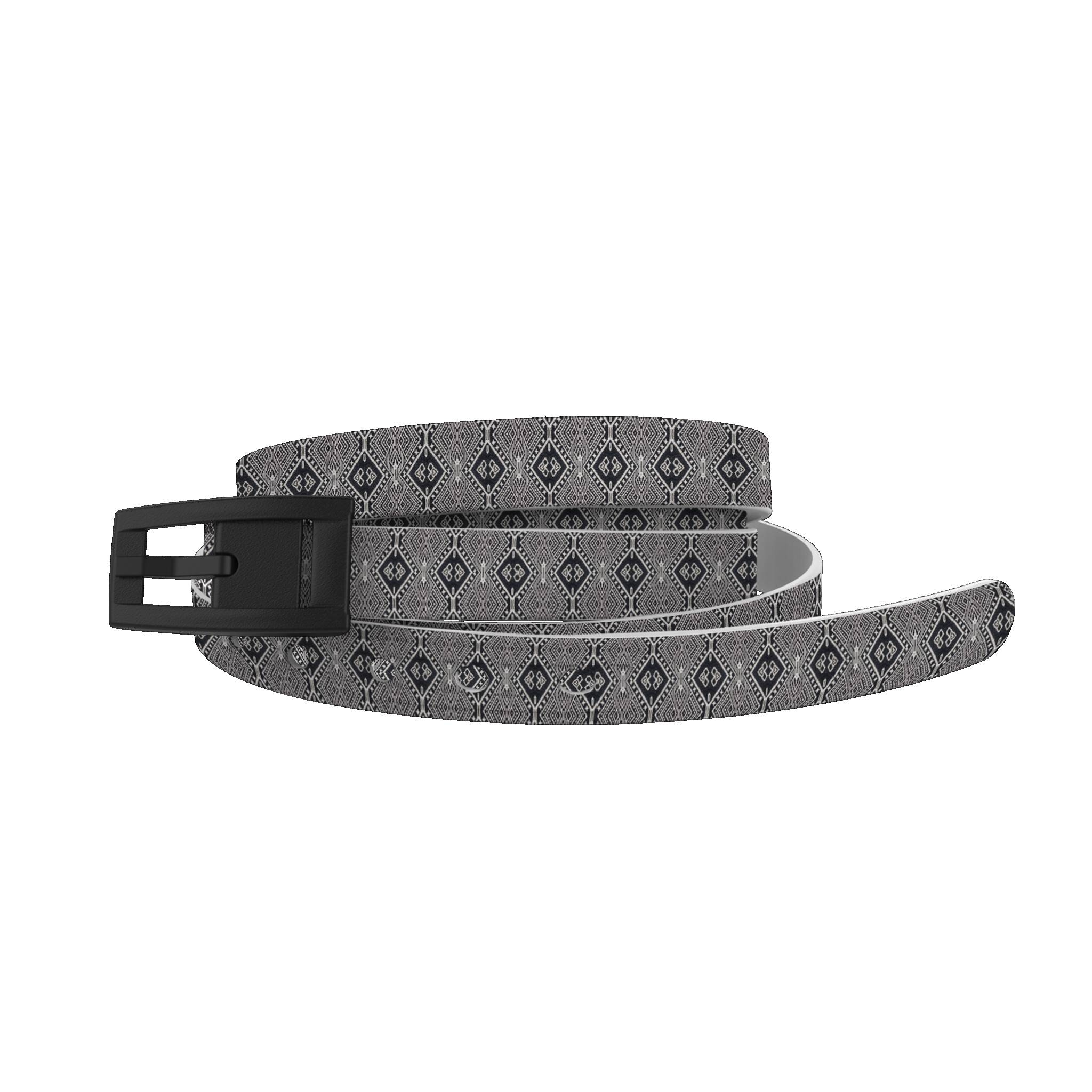 4-119413 C4 Belt Skinny Mosaic Black Belt with Black Buckle sku 4-119413