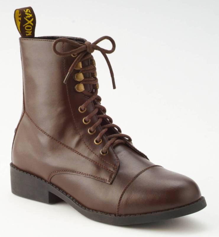 Saxon Ladies Synthetic Equileather Lace Paddock Boots