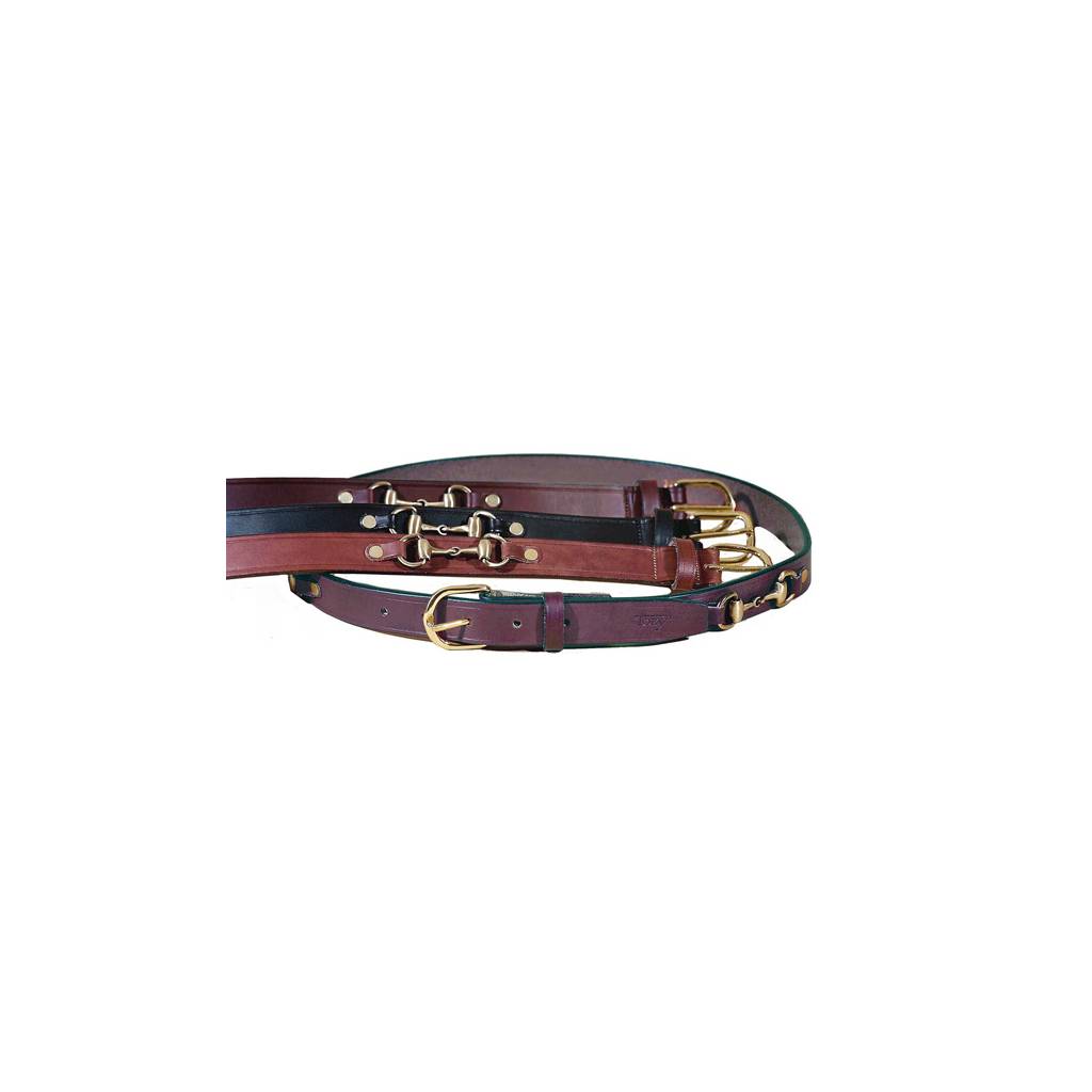 Tory Leather 1" Snaffle Bit Belt with Brass Buckle