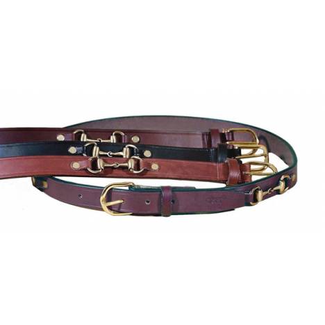 Tory Leather 1" Snaffle Bit Belt with Brass Buckle