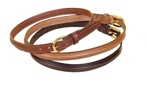 TORY LEATHER 3/4 Raised Center Belt with | EquestrianCollections
