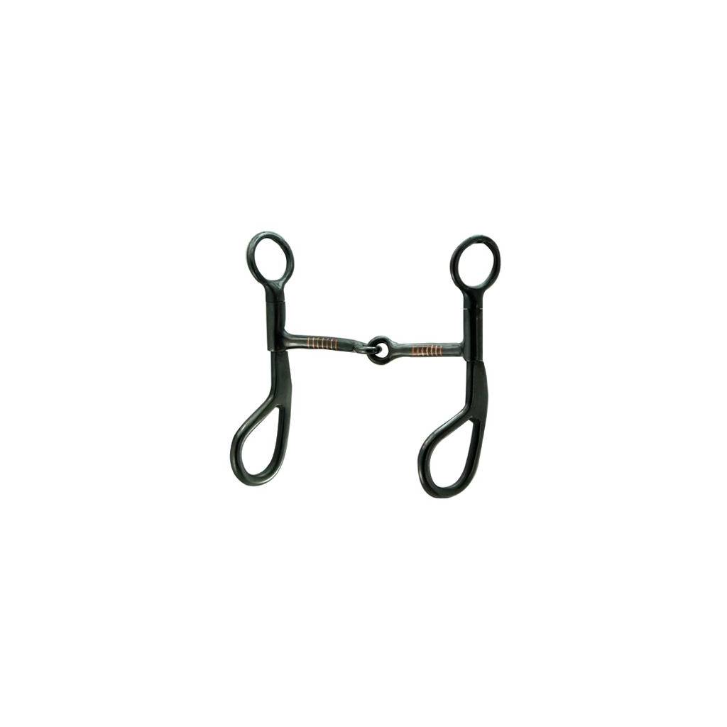 Coronet Black Iron Training Snaffle with Copper Inlay Bit