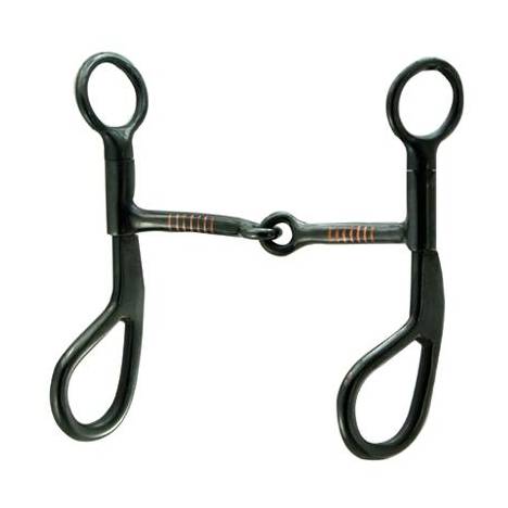 Coronet Black Iron Training Snaffle with Copper Inlay Bit