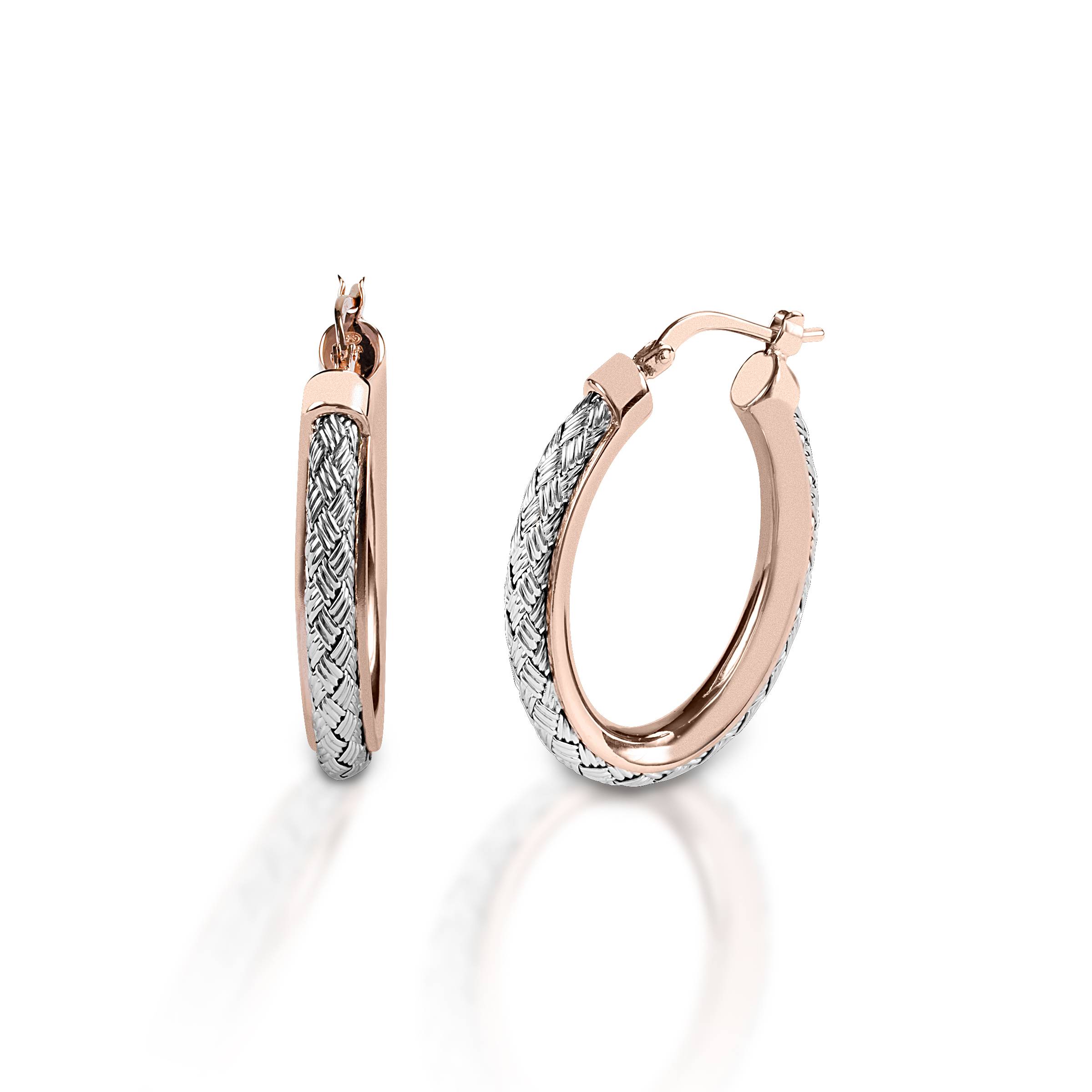 Kelly Herd Rope in Rose Gold Channel - Sterling Silver