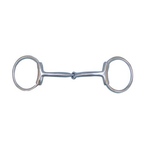 FG Collection by Metalab Stainless Steel Brushed O-Ring Snaffle Bit With Sleeves