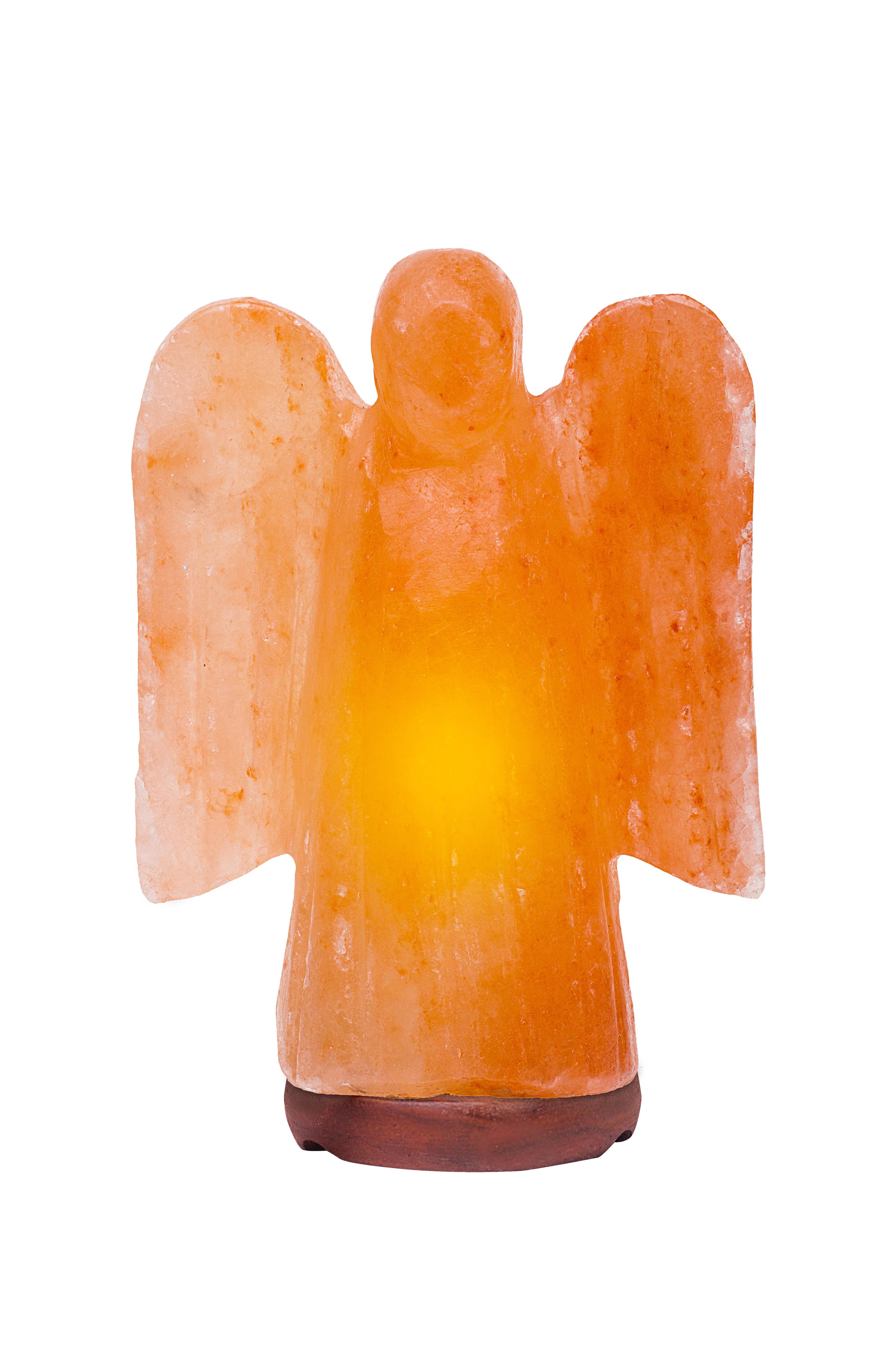 Himalayan Rock Salt Large Angel Lamp