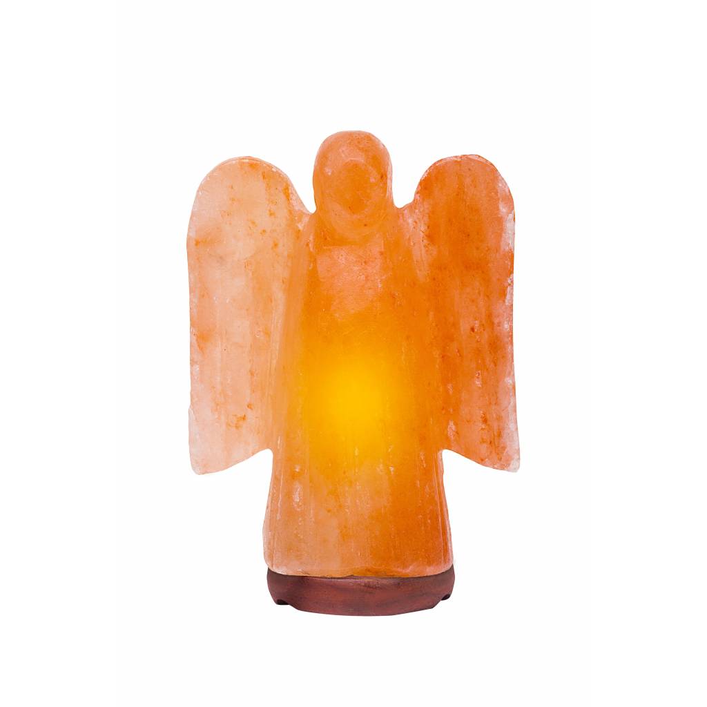 Himalayan Rock Salt Large Angel Lamp