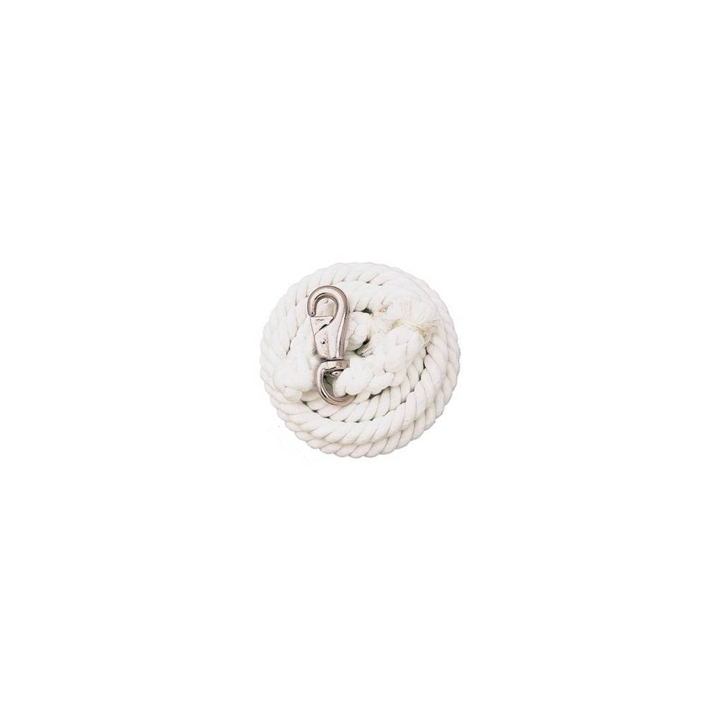 Weaver White Cotton Lead Rope with Bull Snap