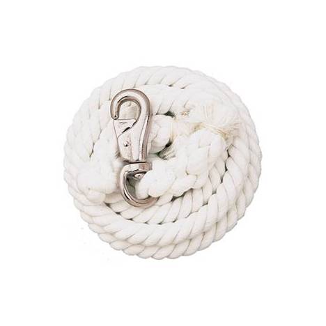 Weaver White Cotton Lead Rope with Bull Snap