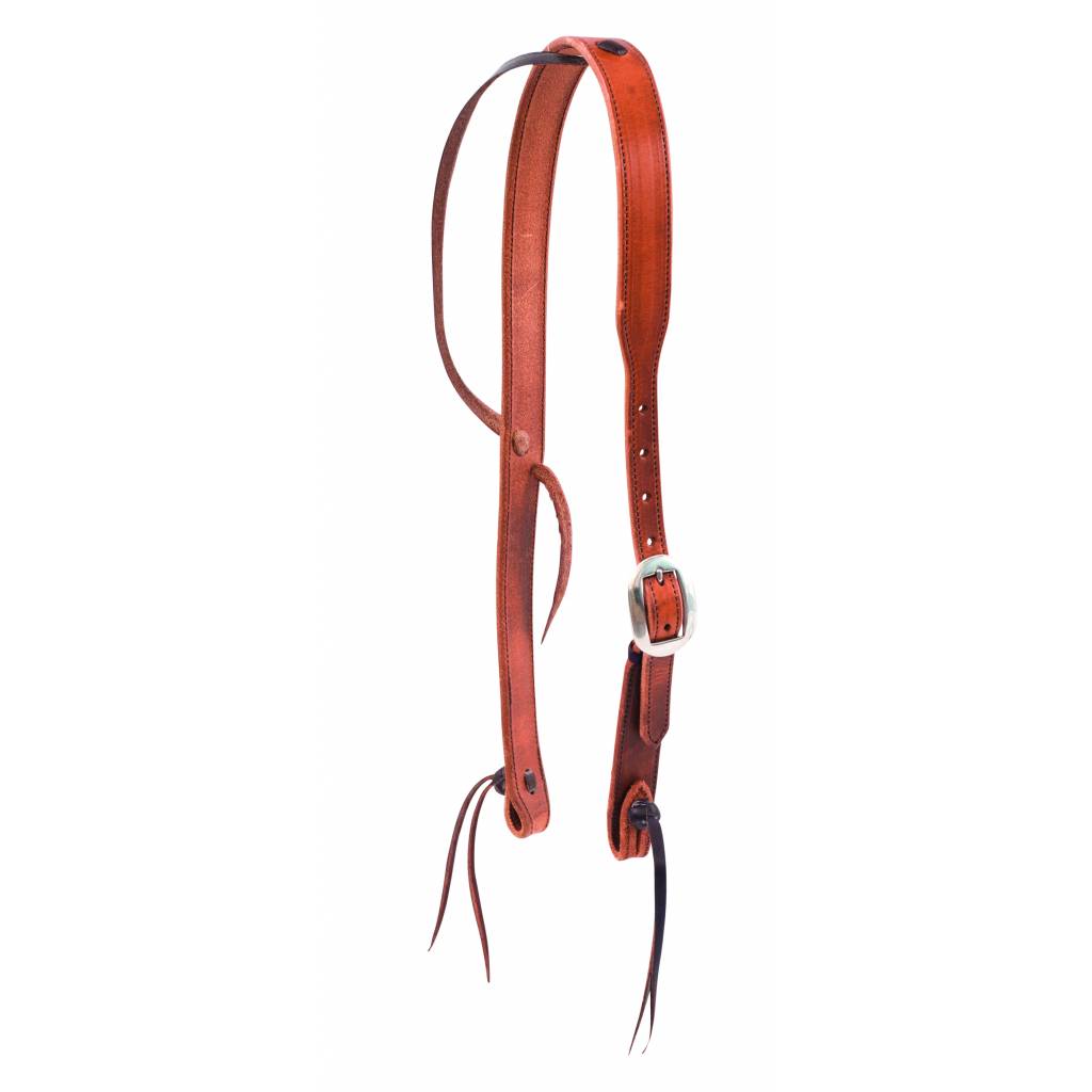 Wildfire Saddlery Harness Leather Cowboy Knot Slip Ear Headstall