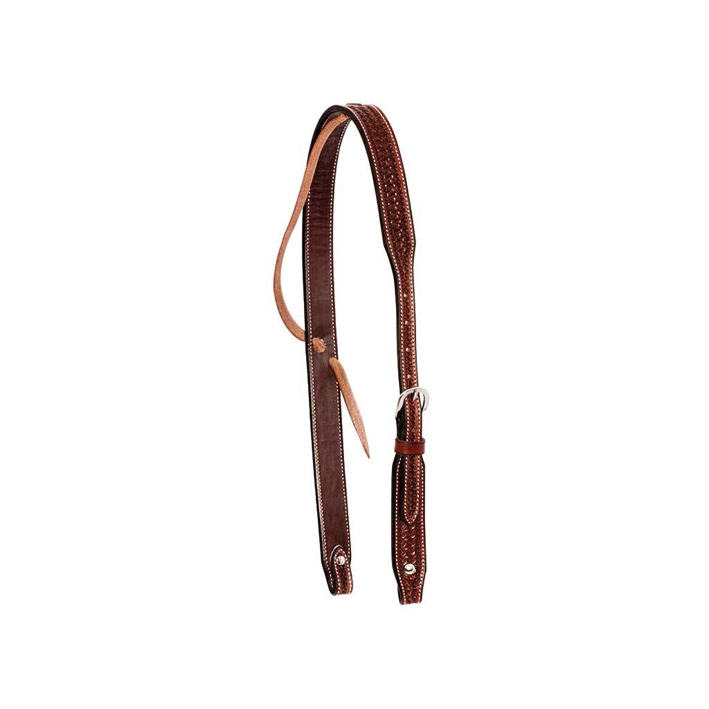 Wildfire Saddlery Leather Spider Stamped Slip Ear Headstall