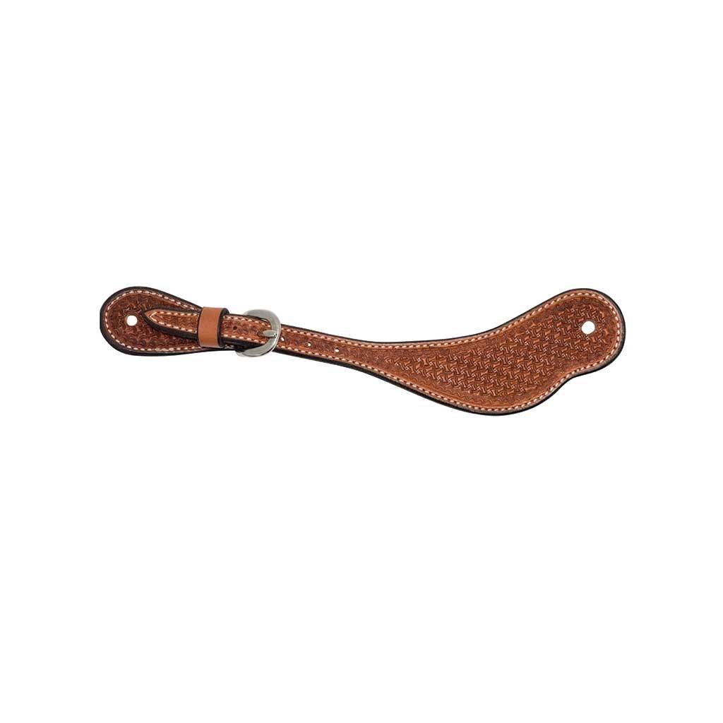 Wildfire Saddlery Mens Leather Spider Stamp Cowboy Spur Straps