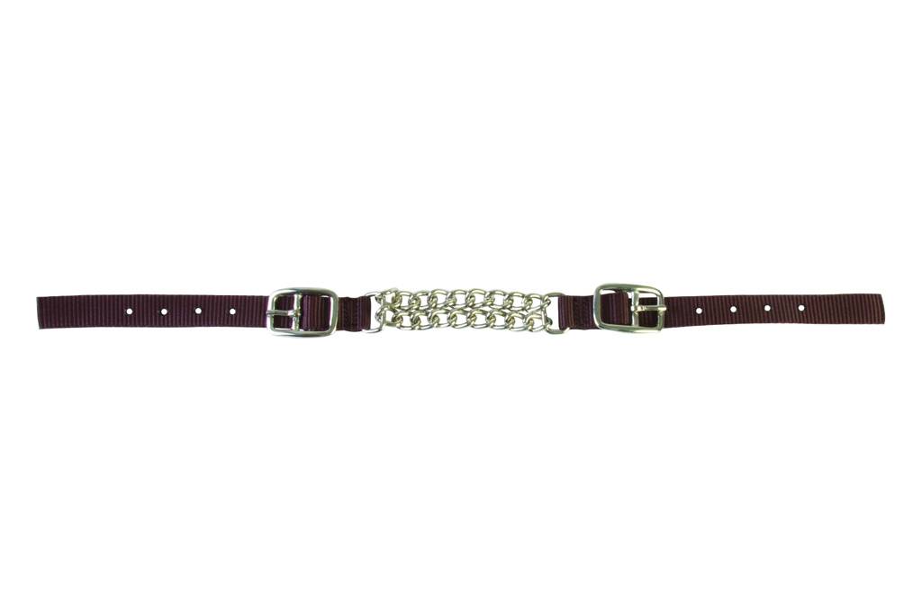 Western Poly Curb Strap with Double Chain