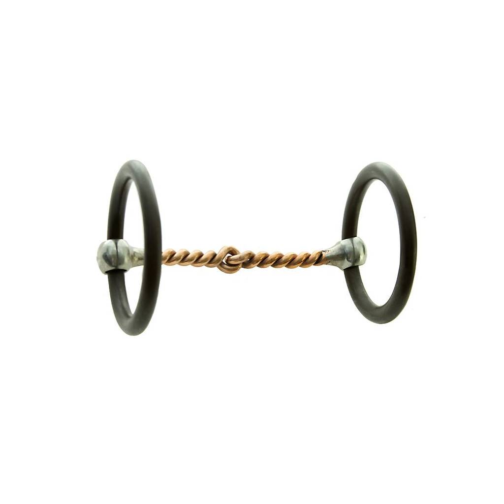 Twisted Ring Copper Snaffle Bit