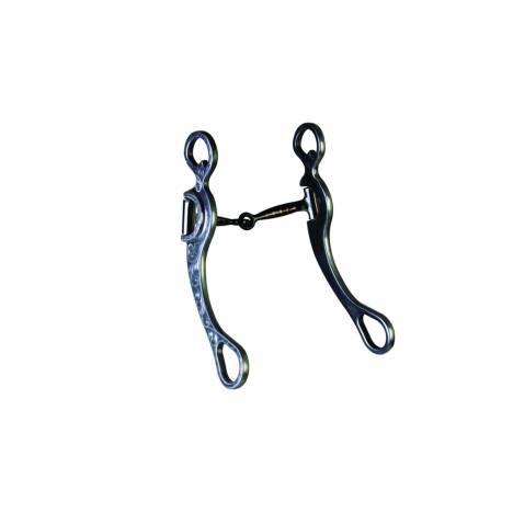 Western AL Engraved Snaffle Long Shank Bit