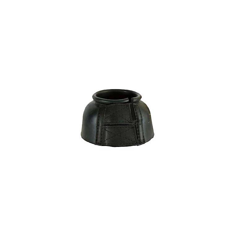 Basic Smooth Rubber Velcro Bell Boots Large Black