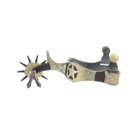 Western Mens BS Texas Star Jingle Bob Spurs