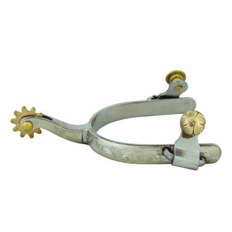 Western SS Engraved Ladies Roping Spurs