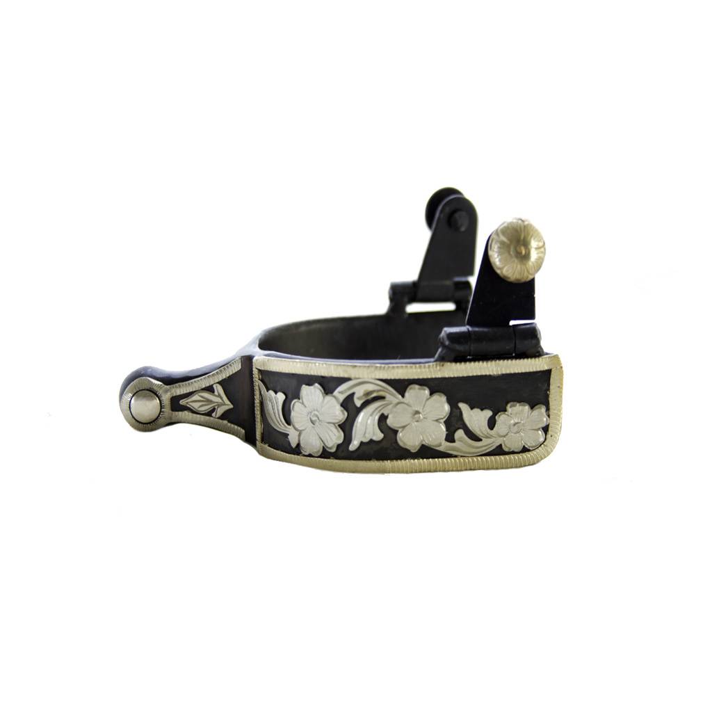 Western Mens Leaf Knob End Spurs