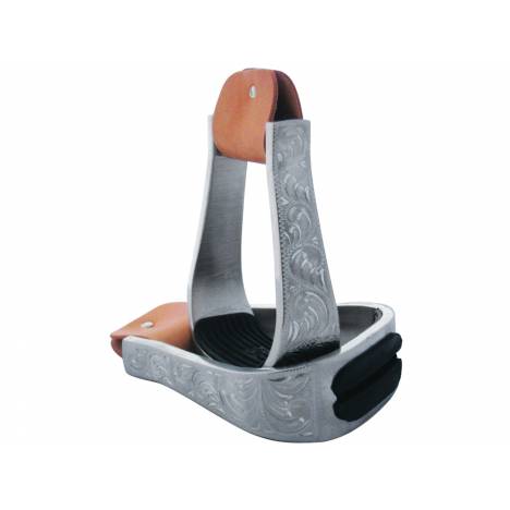 Western Padded Engraved Stirrups