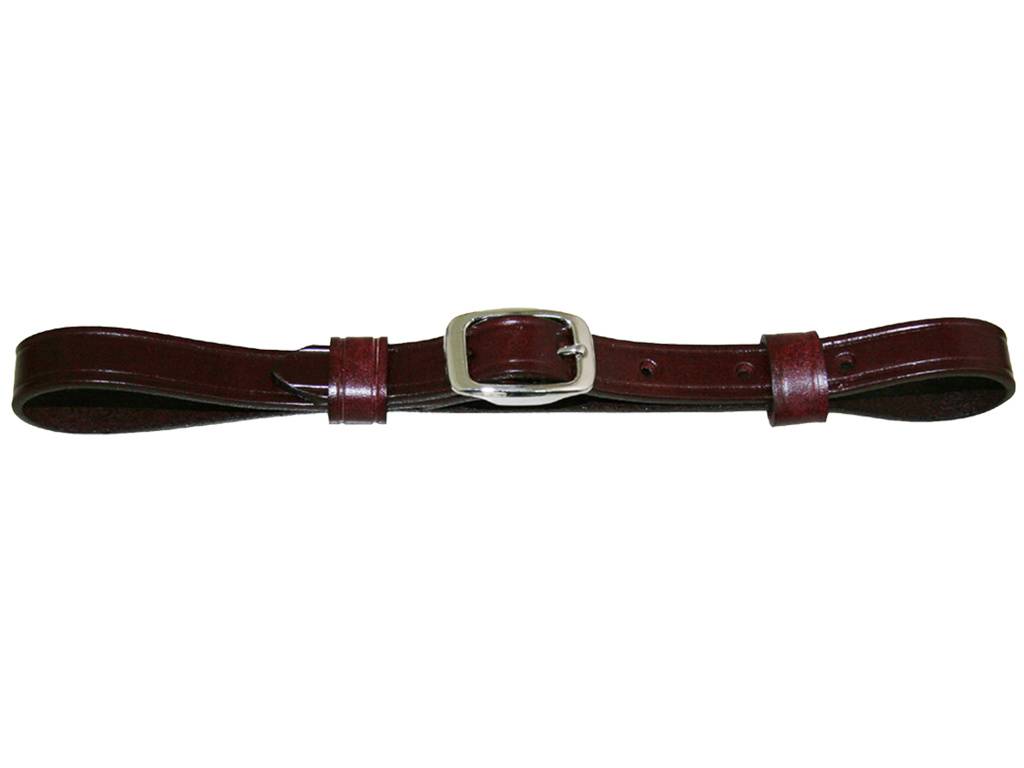 Western Flat Leather Curb Strap