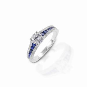 Kelly Herd Blue Spinel Engagement Ring