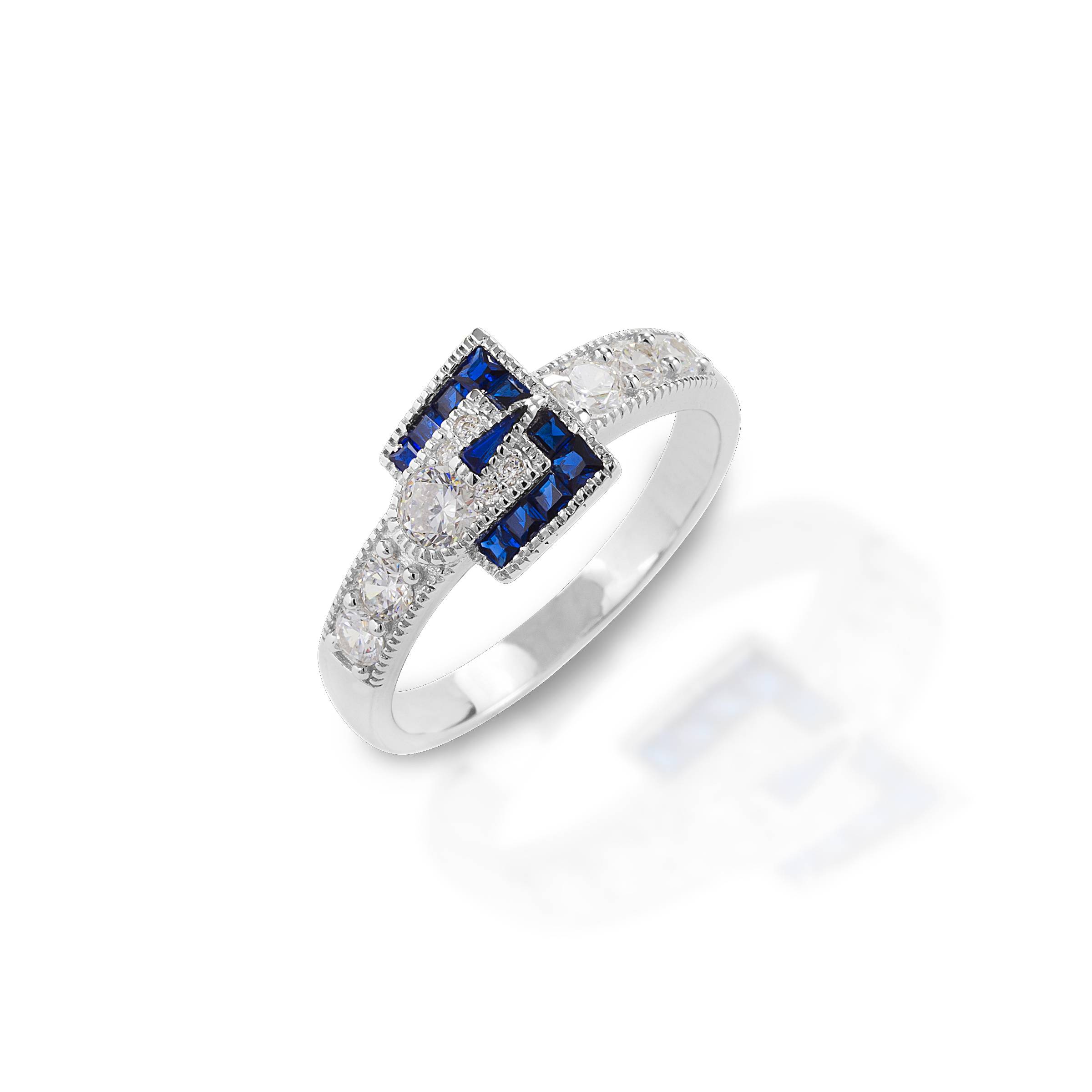 Kelly Herd Blue Spinel Buckle Ring