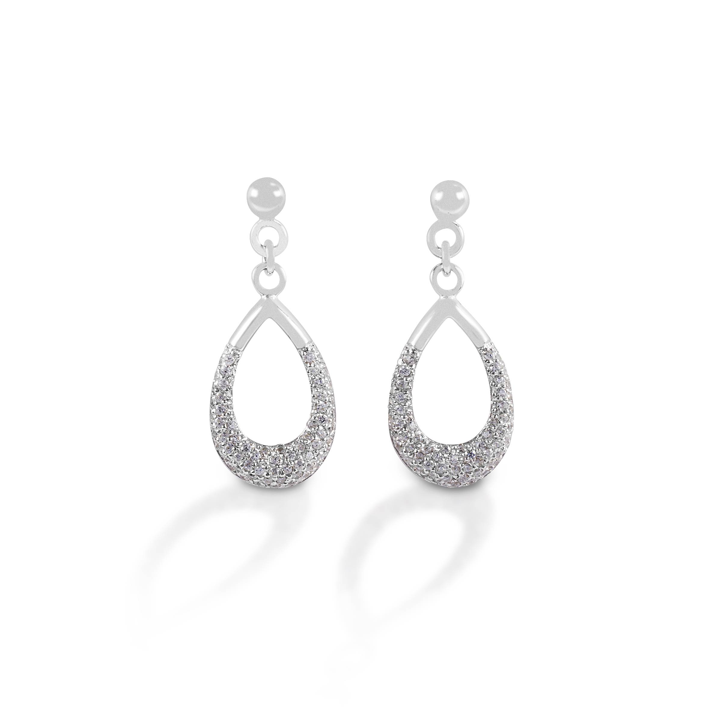 Kelly Herd Clear Teardrop Dangle Earrings