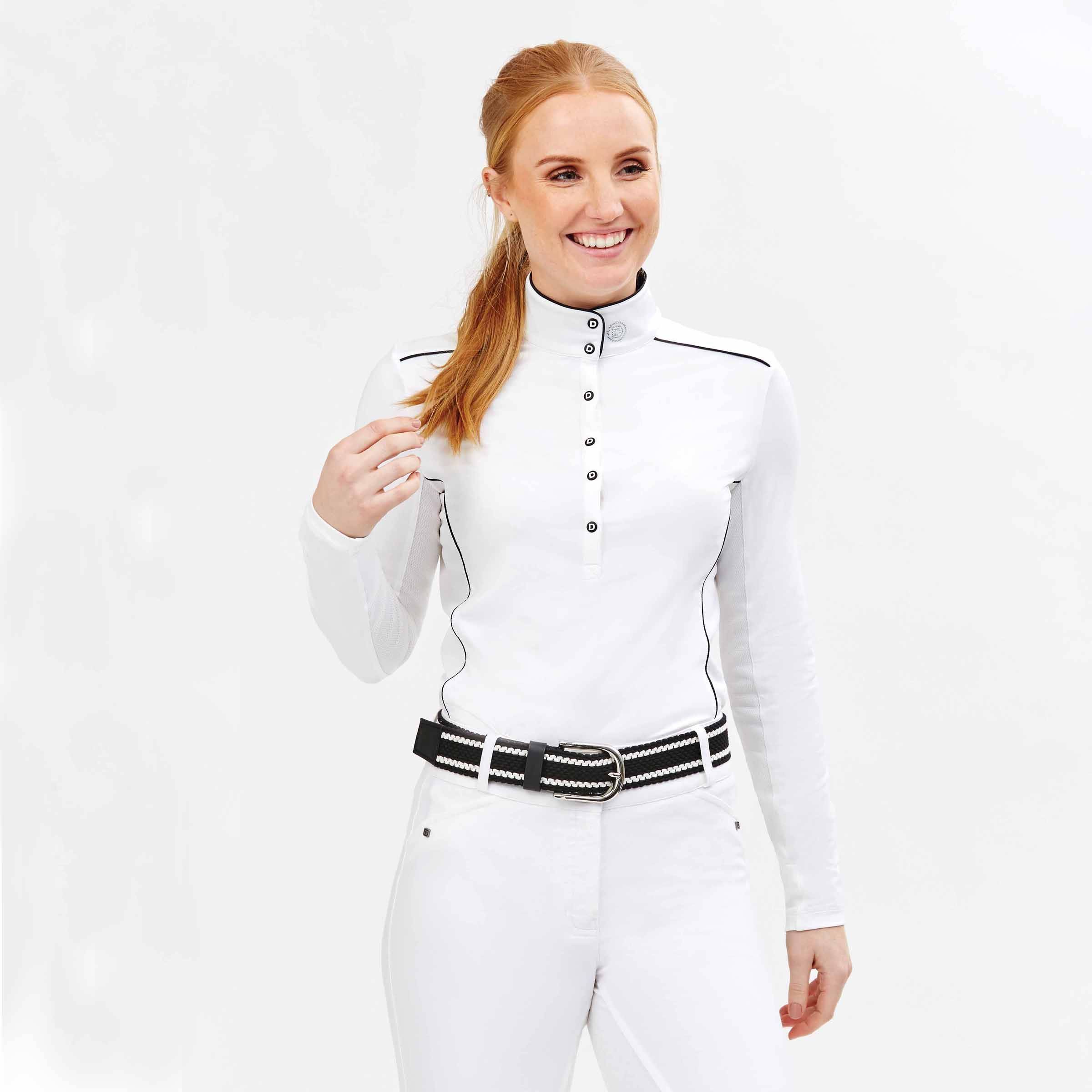 Dublin Sadie Competition Womens Shirt Gem Stone Breathable Cap Sleeve Equestrian 