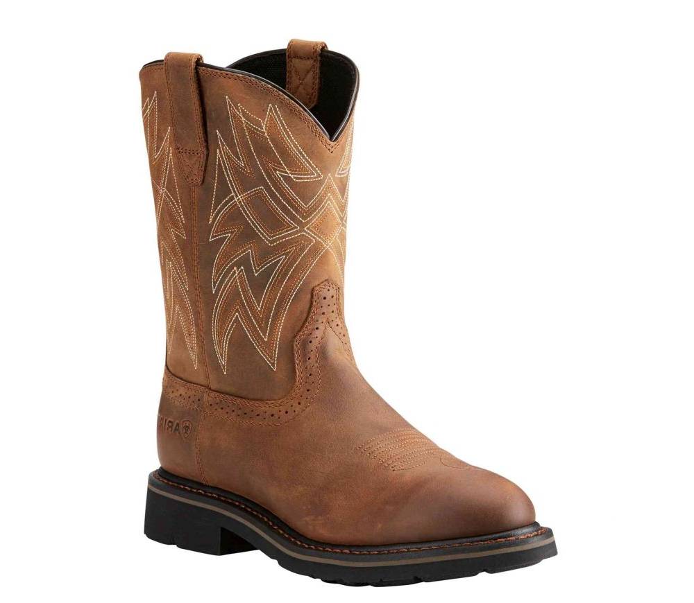 ariat square toe waterproof work boots