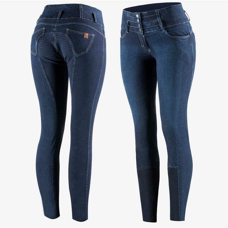 4-276679 Horze Ladies Liza Denim Silicone Full Seat Breeche sku 4-276679