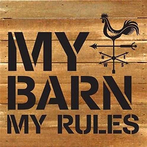 4-116478 Artistic Reflections My Barn My Rules Sign sku 4-116478