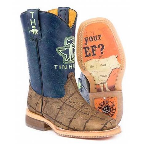 Tin Haul Little Kids Boots - Barbed Wire with All Beef Sole