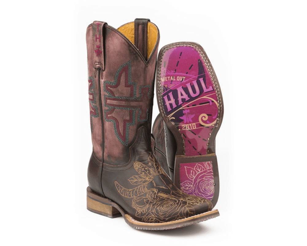 Tin Haul Ladies Square Toe Bullheaded Boots