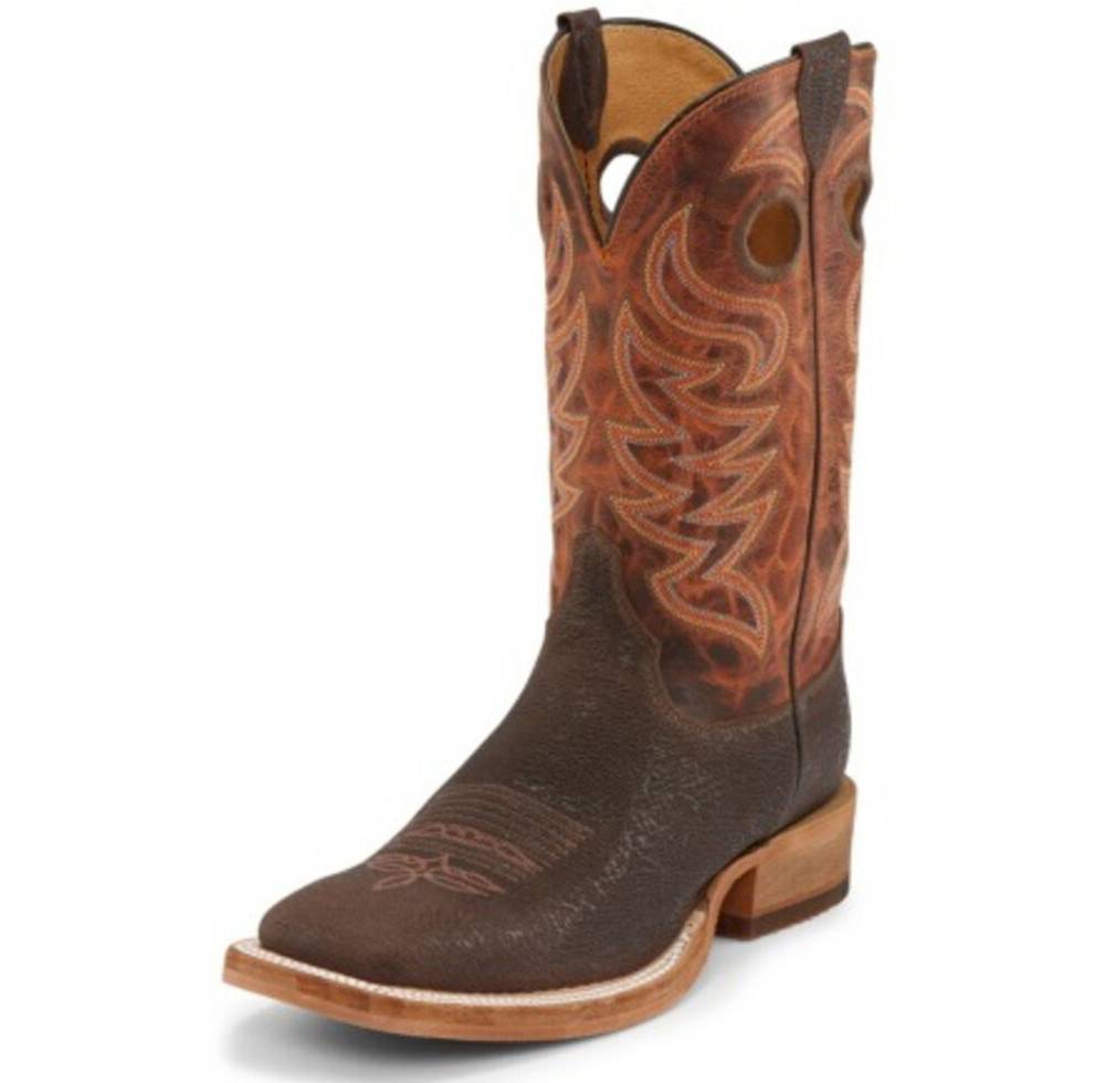 justin bent rail black boots