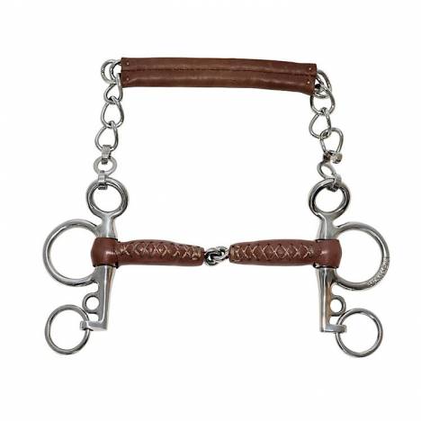 Metalab Leather Pelham Snaffle Bit 4 in Cheek 4.5